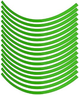 Motorcycel Decal, Universal Car Motorcycel Wheel Reflective Pinstripe Decal Tape Sticker Decoration Film 6 Colors(Fluorescent Green)