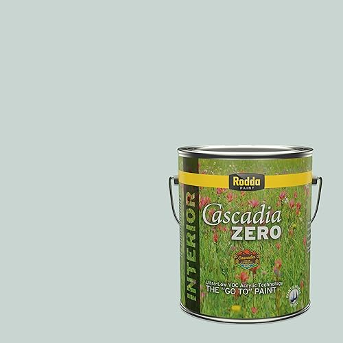 Vista 150 de Rodda Paint CASCADIA ZERO - Pintura plana e imprimación para interiores en uno, cuarto de galón, norte frío