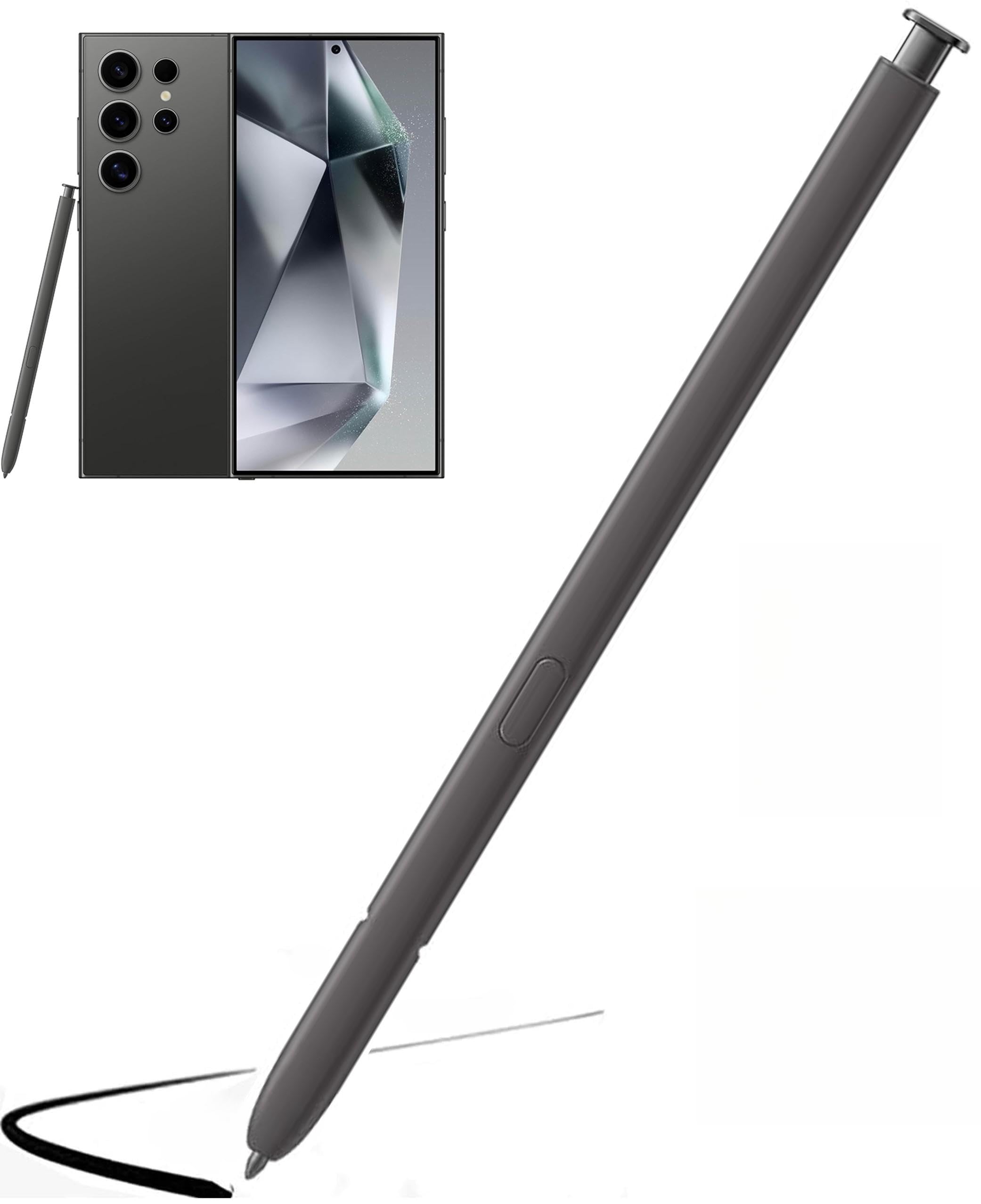 YJSK Galaxy S24 Ultra S Pen [0.7mm Tip, 4096 Pressure Sensor] Replacement for Galaxy S24 Ultra 5G All Verisons [NO Bluetooth] Touch Stylus Pen (Dark Gray)