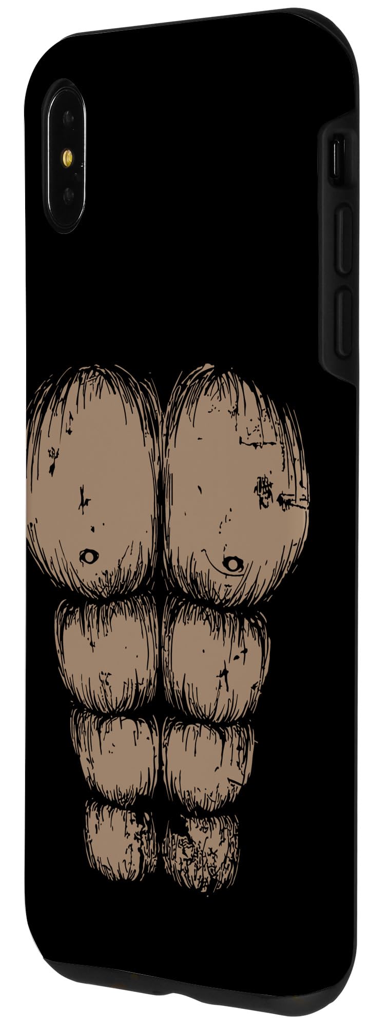 iPhone XS Max Gorilla Chest Belly TShirt Monkey Gym Muscle Funny Costume Case - Image 2