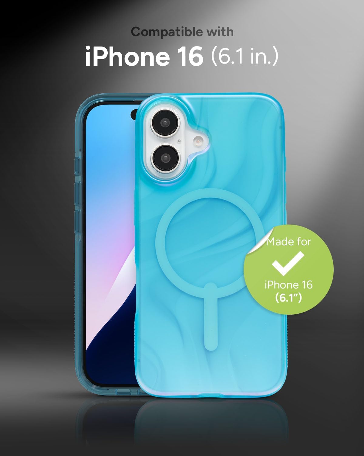 ZAGG Milan Snap Case for iPhone 16 - Color Changing Finish, MagSafe & Wireless Charging Compatible, 13ft Drop Protection, Graphene Reinforced, Eco-Friendly, Deep Aurora - Image 2