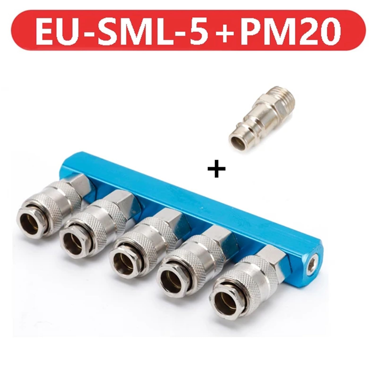 Druckluftkupplungen, Zubehör for Luftkompressoren, 1/4"-Schnellkupplungen, Schlauch, Gasverteiler, Verteiler, pneumatischer Anschluss, Entriegelung(SML-5 w PM20)