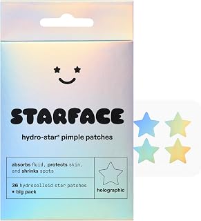 Starface Hydro-Star Holographic Pimple Patch Refills, Hydrocolloid, Dermatologist Tested, Covers and Protects Spots, Absorbs Pimple Gunk, Vegan, Cruelty-Free Skincare, Amazon Exclusive (36 Count)