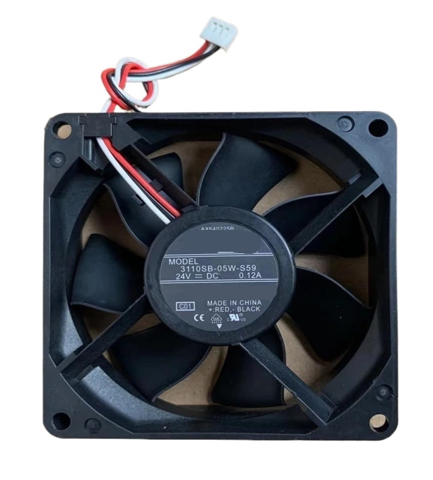 WEUSANXPL 3110SB-05W-B59 E01 24V 0.09A 80x80x25mm 3-Wire Cooling Fan