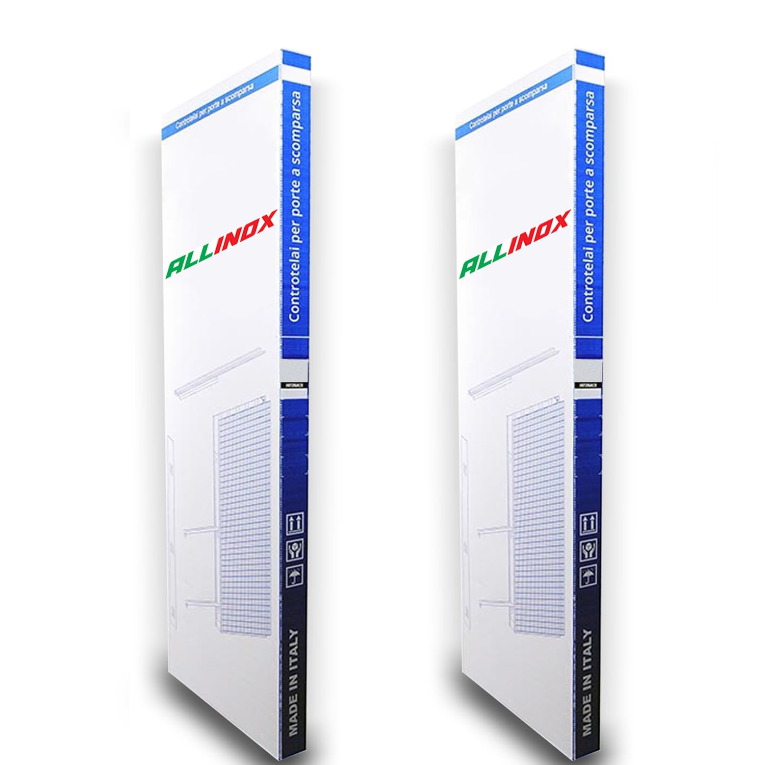 ALLINOX Controtelaio Per Porte Scorrevoli Anta Unica In Acciaio ZINCATO Per Cartongesso Sistema Porta a Scomparsa Telaio Salvaspazio Da Interno MADE IN ITALY (700x2100x100)