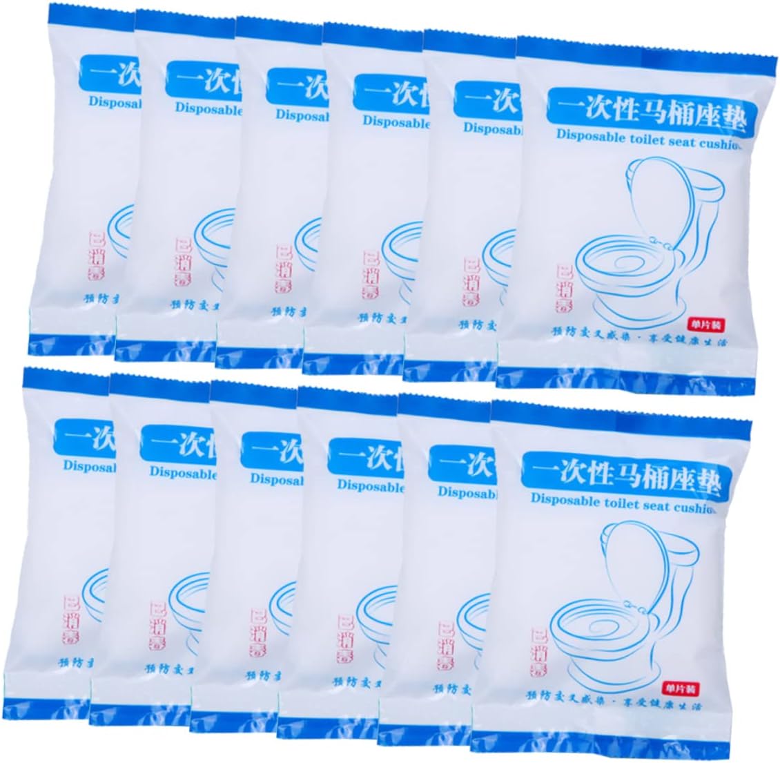 50PCS Disposable Toilet Seat Cover Thick Non-Woven Toilet Cushion for Hotels Offices and Travel Individually Wrapped Portable Bathroom Accessories