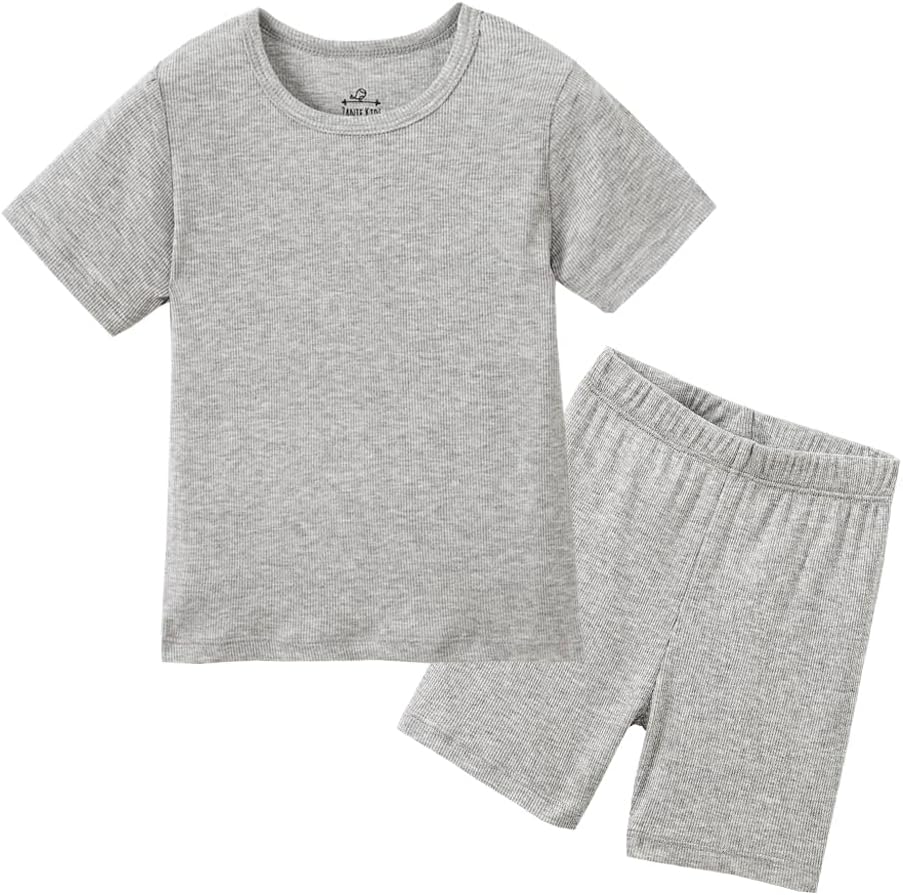Zanie Kids Baby Toddler Pajamas Set Short Kids Summer Sleepwear Snug Fit Viscose Pjs Girls Boys