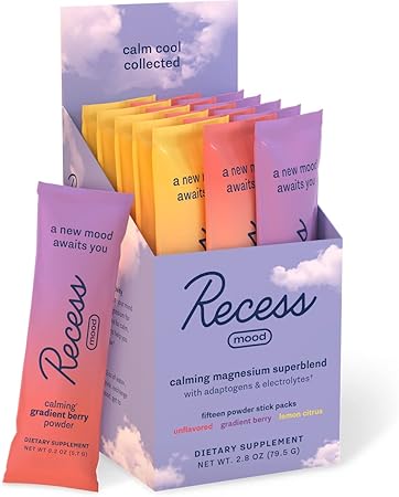 Amazon.com: Recess Mood Drink Mix Powder | Sampler Pack | 15ct Box ...