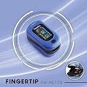 HesleyPulse Oximeter (SpO2) Blood Oxygen Saturation Monitor with Pulse Rate Measurements and Pulse Bar Graph. OLED Display, Blue gallery image