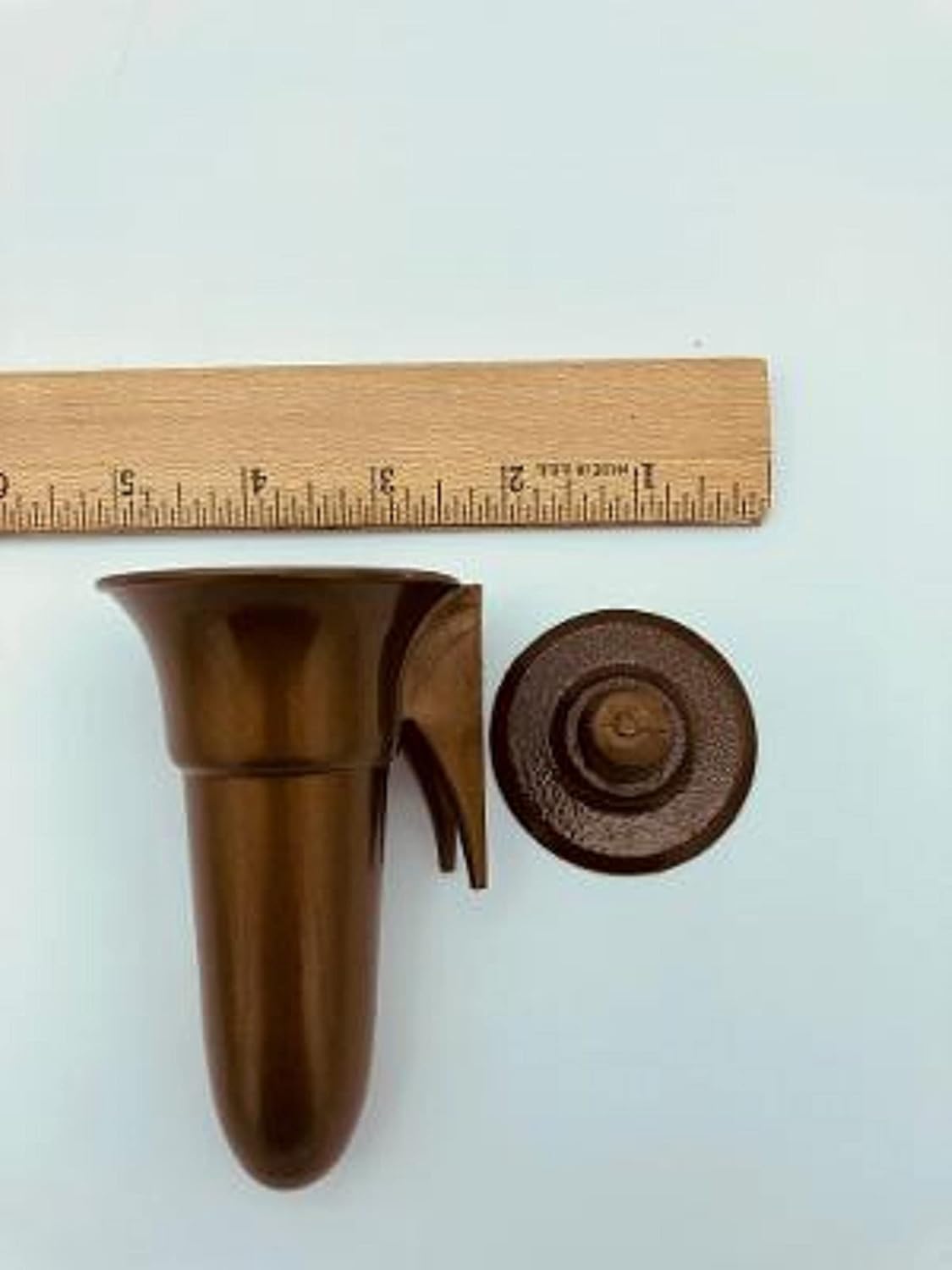 Niche Crypt Flower Vase 4.0 in Disc Button Support, Bronze