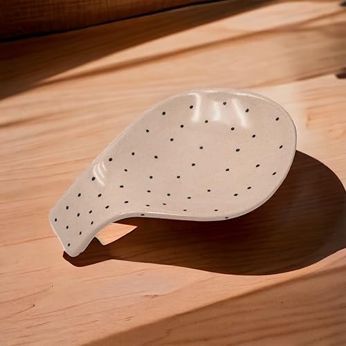 Miniatura 7 de Soporte para cuchara para estufa, soporte grande y duradero, soporte para utensilios de cocina de 4 pulgadas, sin plomo y de cerámica de grado