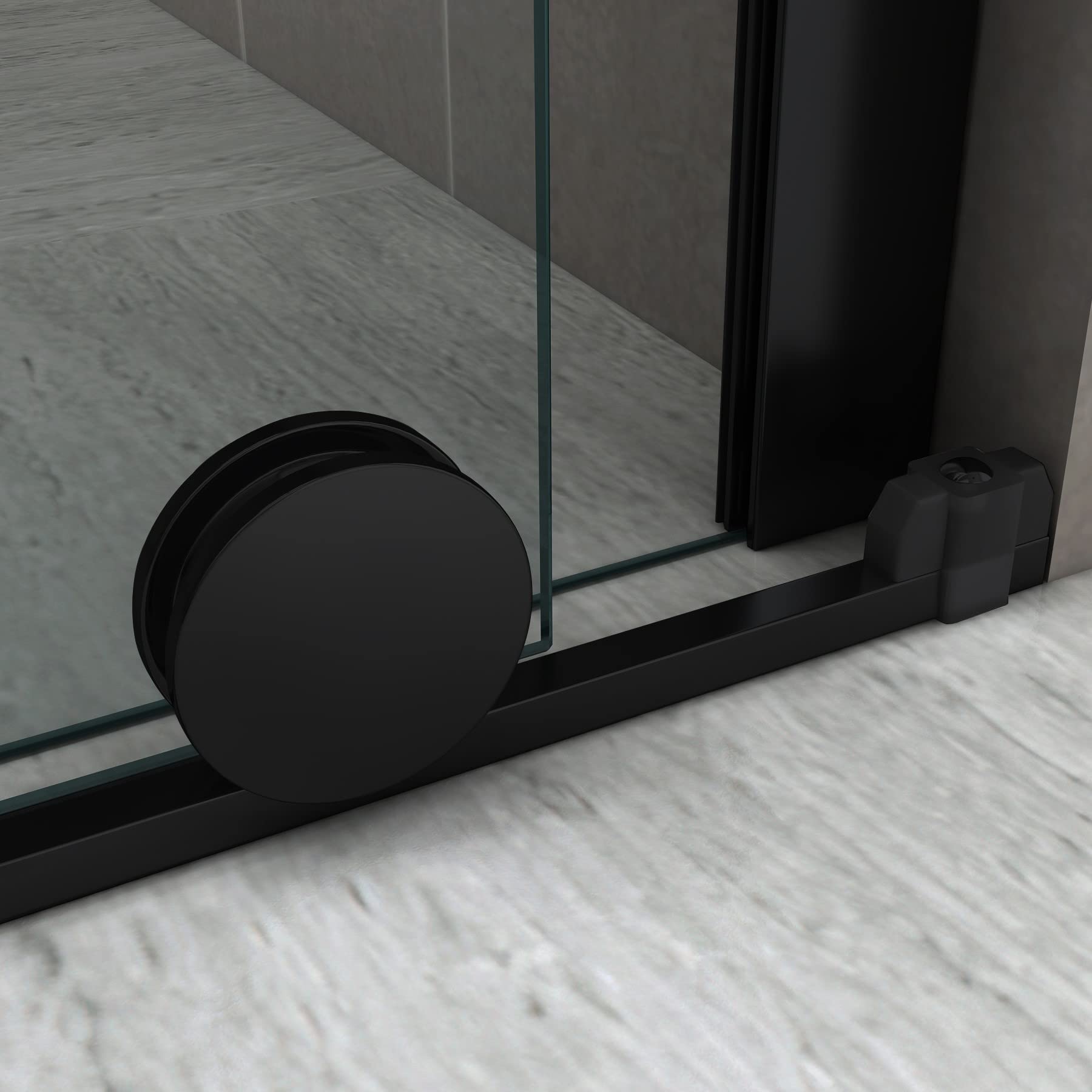 i-flair Mampara de ducha NADINE 180 x 90 cm, con puerta corredera, 8 mm, vidrio templado de seguridad transparente, montaje a izquierda y derecha