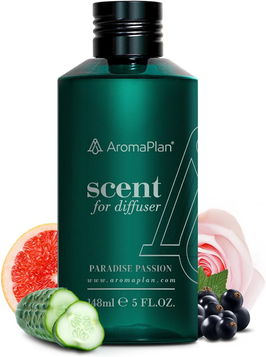 AromaPlan Hotel Scents, Paradise Passion 5 Fl Oz (148ml)- Home Luxury Aroma & Hotel Diffuser Oil-Hotel Diffuser Oil for Aromatherapy- USA Made, Bigger Bottle, Bolder Aroma & Longer Lasting
