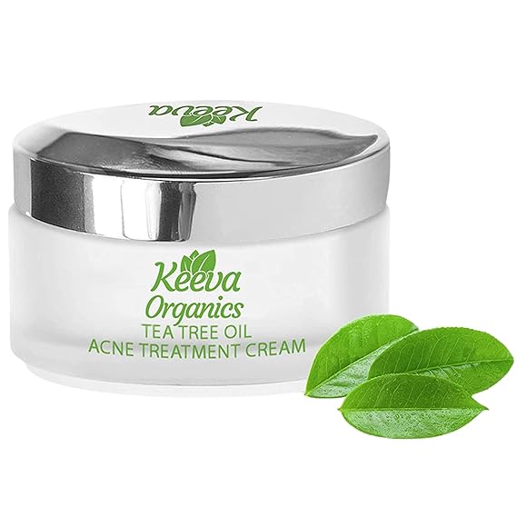 Amazon.com: Keeva Organics Acne Treatment Cream With Secret TEA TREE