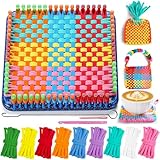 CCTVRTV Weaving Loom Kit Toys for Kids and Adults, Potholder Loops DIY Arts and Crafts for Boys and Girls Ages 5 6 7 8-12 13, Easy Potholder Loom Knitting Kits Gifts for Beginners, 252 Craft Loops