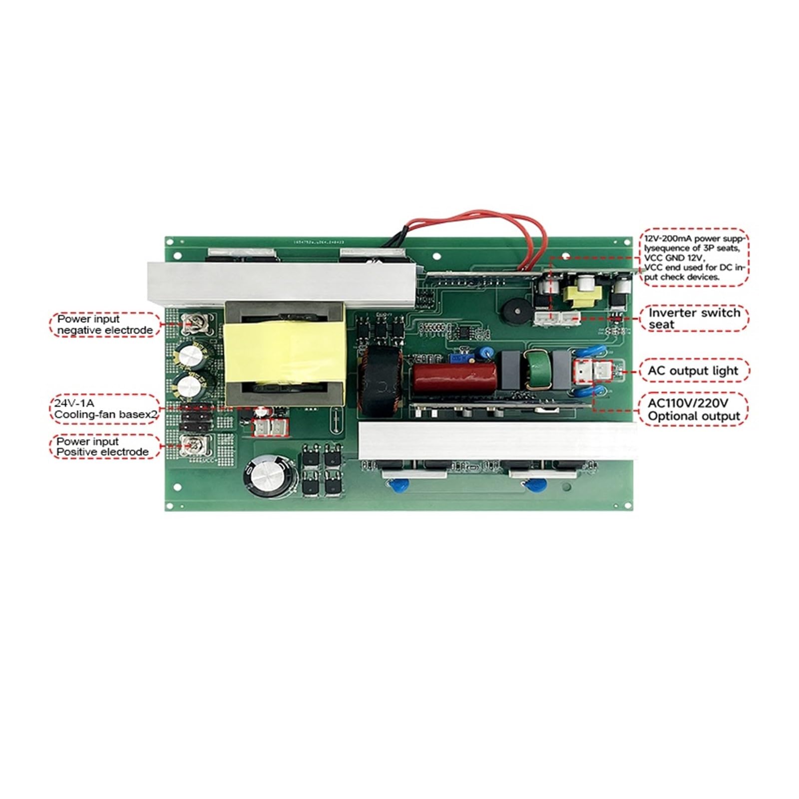 Modulo scheda inverter a onda sinusoidale pura da 600 W 12 V-48 V a 220 V(24V)