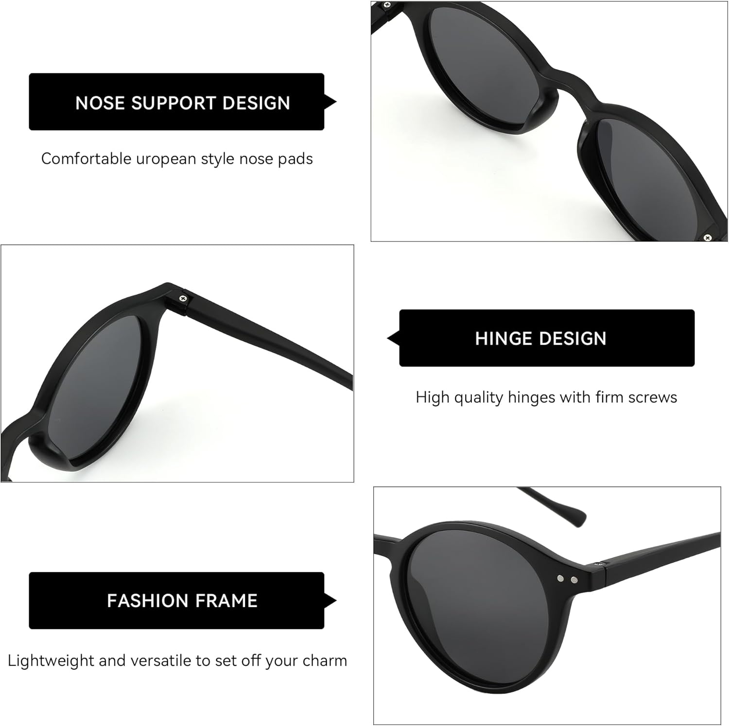 ZENOTTIC Polarized Round Sunglasses, Stylish Sunglasses for Men and Women Retro Classic, Multi-Style Selection - Image 5