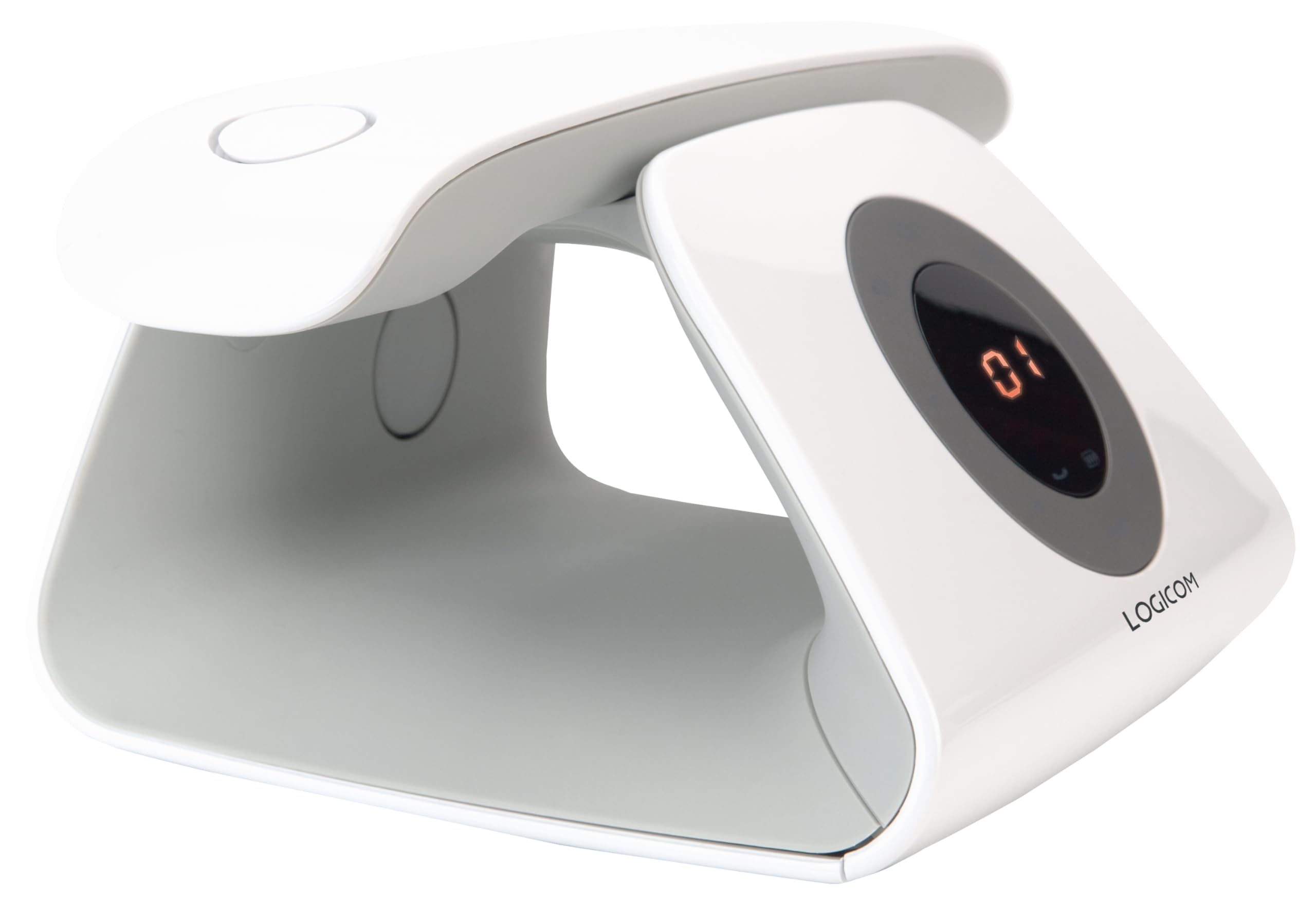 Logicom - Retro 2 DECT – Schnurloses Telefon mit Anrufbeantworter – Weiß