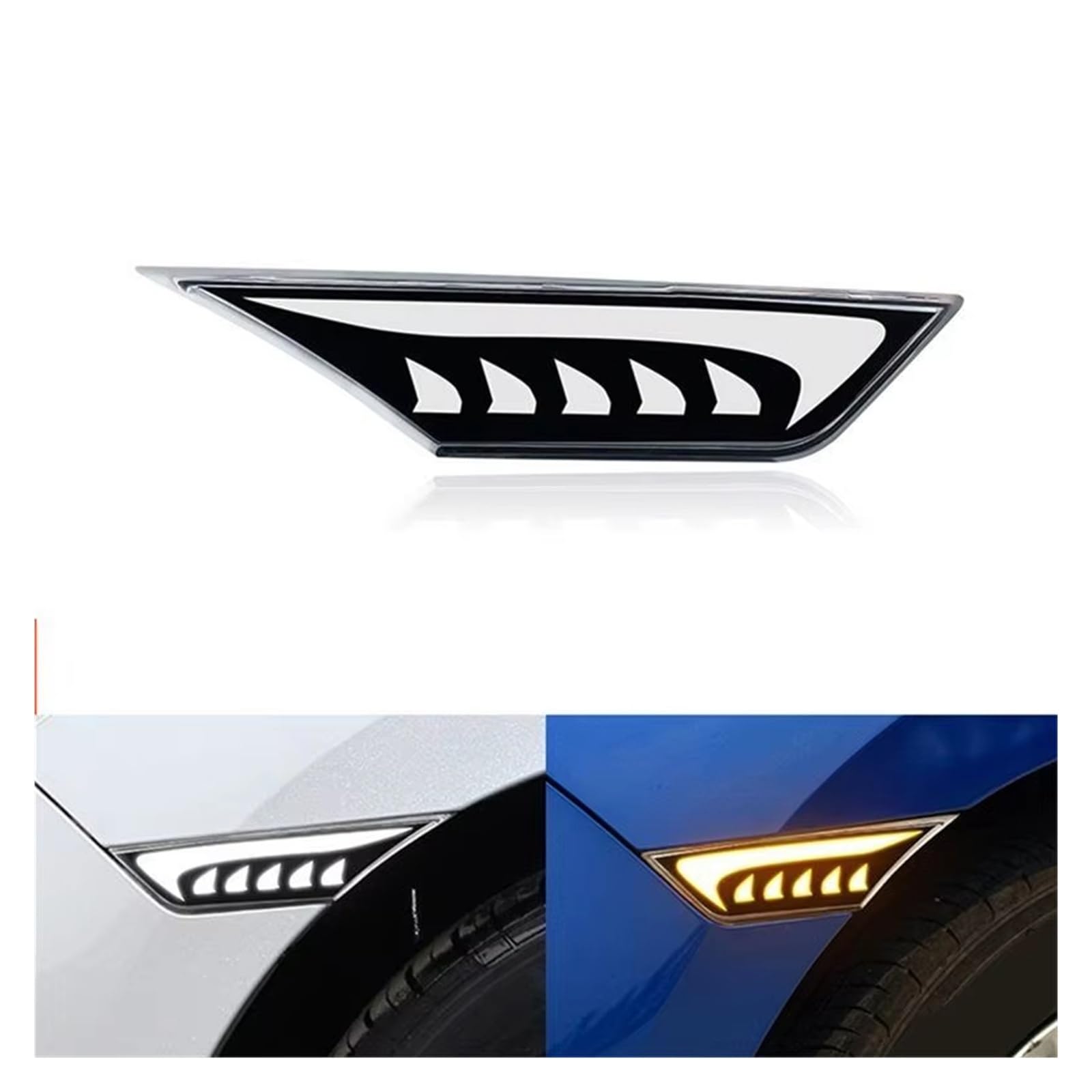 Fanale Freccia Auto Per Civic 2016-2021 1 Coppia Bianco Giallo Auto LED Indicatore Laterale Disabilita Luce Segnale Parafango Posizione Lampada Luce Freccia