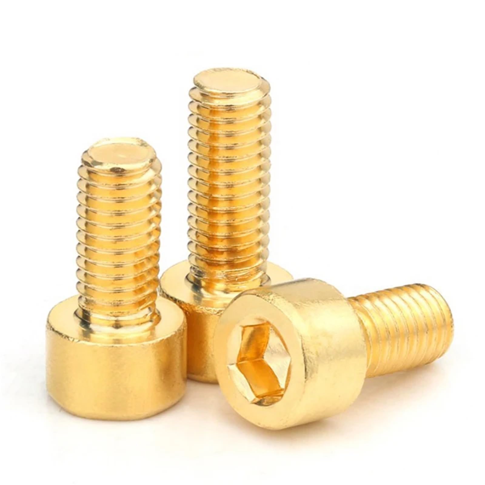 Tornillos de cabeza hexagonal con ranura, 10 unids/lote tornillos de cabeza hexagonal latón puro DIN912(60mm,M10)