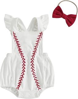 Infant Baby Boys Girls Overalls Sleeveless Baseball Embroidery Corduroy Romper Bodysuit Cute Newborn Outfit