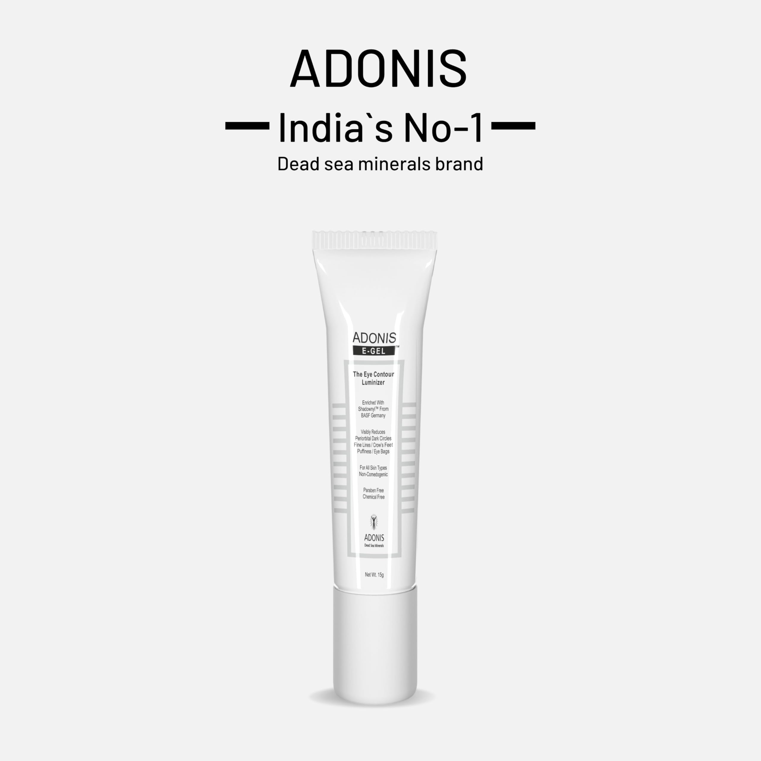 ADONIS E GEL Under Eye Gel, Eye Gel | for Healthy Eyes Dark Circles Puffy Eyes, Wrinkles & Removal of Fine Lines Women & Men use 15 gm — Amazon image 8