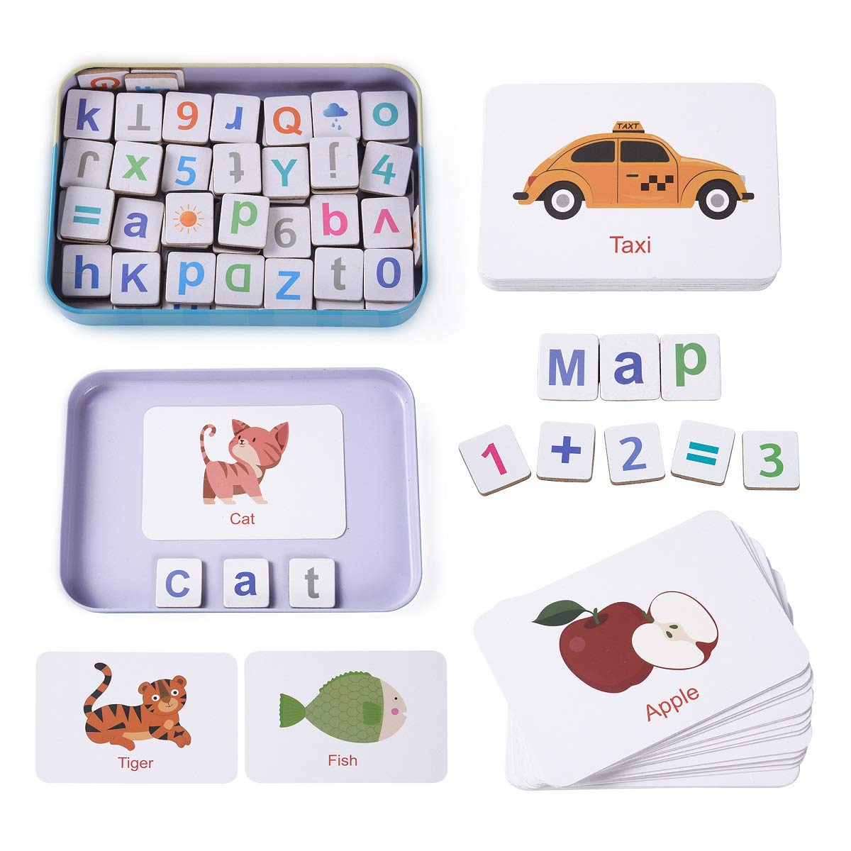 Buy Wooden Letters and Numbers Toys Flash Cards Fridge