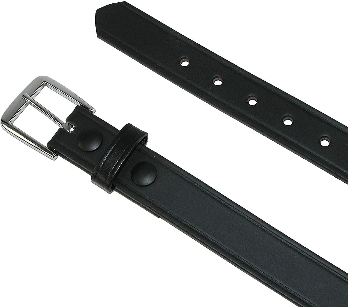 Boston Leather 1-1/4" Garrison Leather Belt | Black 46 - Image 2