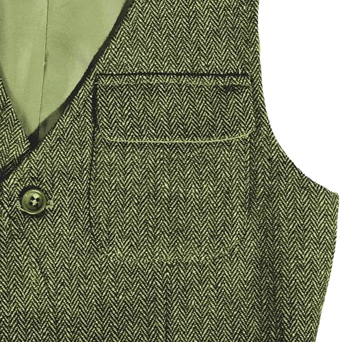Image of Boys Retro Tweed Vest for Kids Classic Casual Waistcoat
