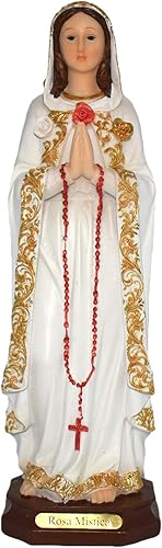 Gigi's Classy Kids 12" San Miguel San Benito San Benito Rosa Mística Estatua Virgen Mistica Estatua (Mystic Rose/Rosa Mistica)