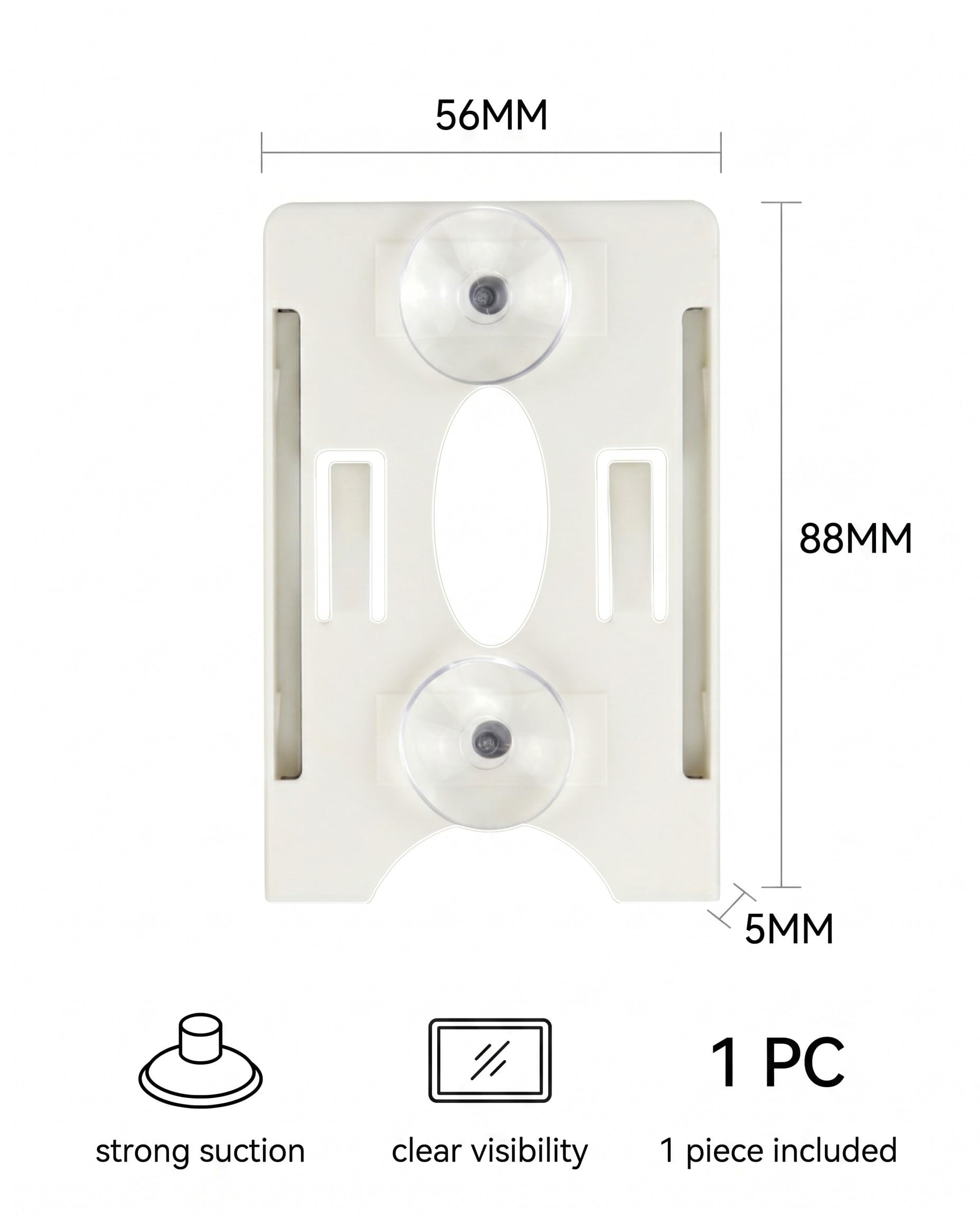 1 pieza Soporte de Tarjeta con Ventosa Gestión Vehículo Organizador de Permisos de Estacionamiento Titular de Tarjeta Rfid Pack,soporte de tarjetas para coche con ventosa (blanco)