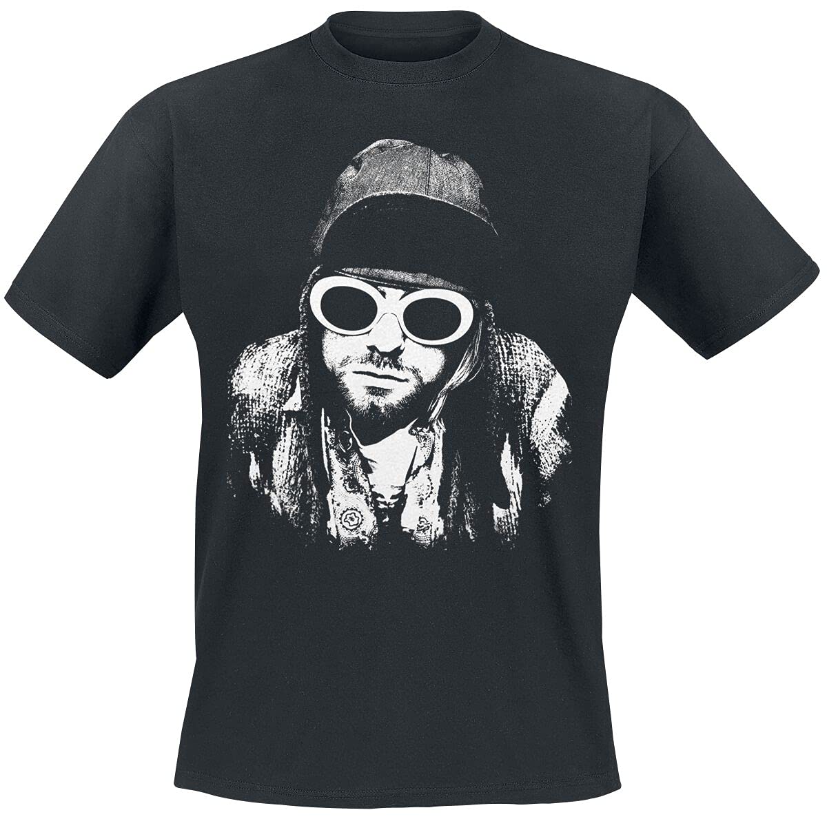 Kurt Cobain - T-Shirt - Cotton - Black - XXL