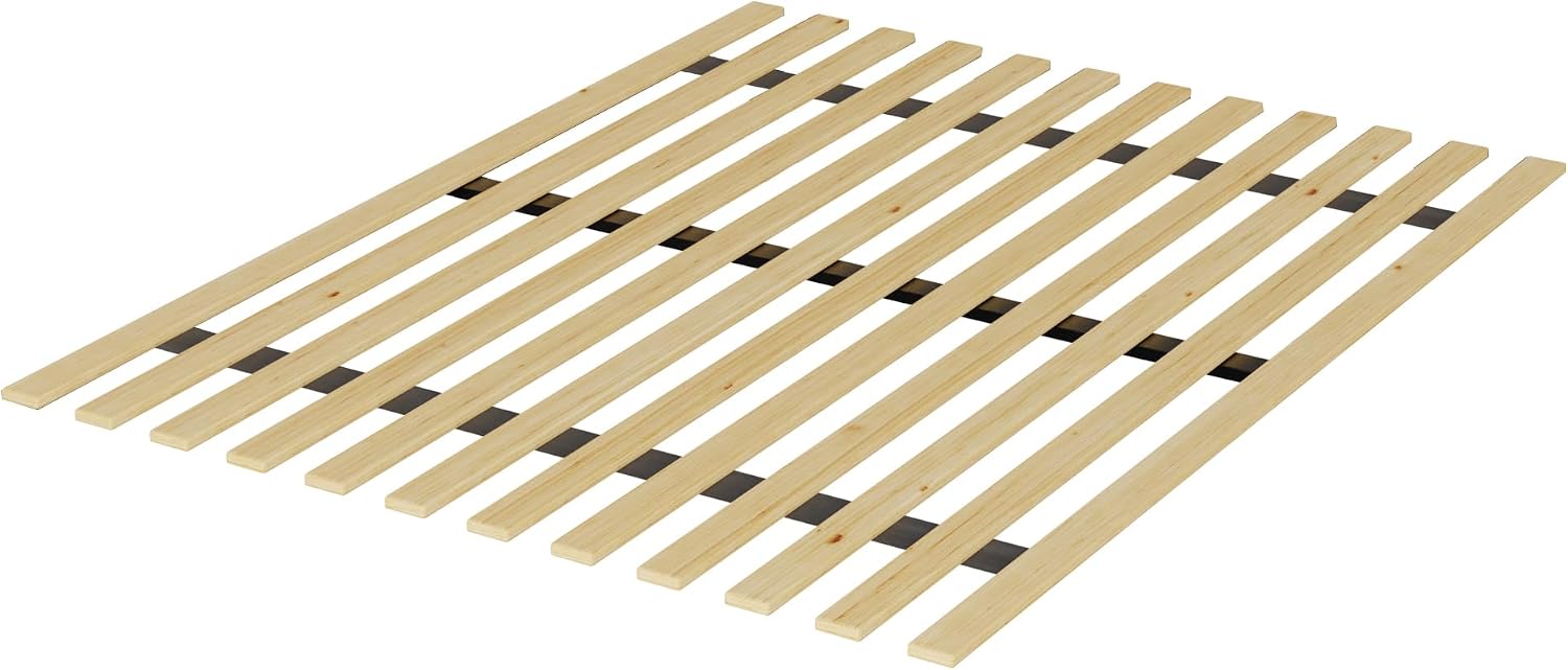 Nutan, 0.68-Inch Heavy Duty Vertical Wooden Bunkie Board/Bed Slats, Queen, Beige