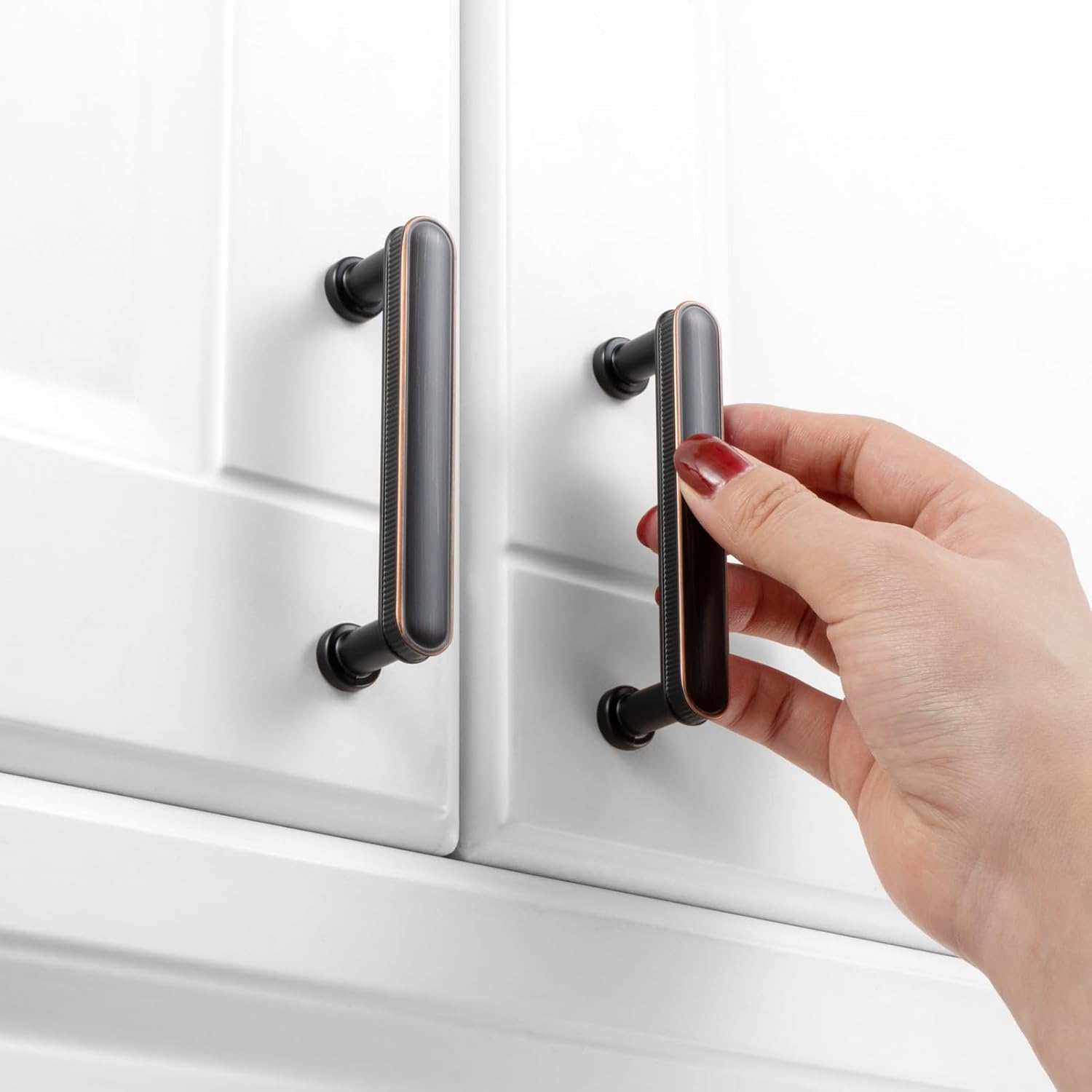 KOOFIZO 10 Pack 3 Inch Oil Rubbed Bronze Kitchen Cabinet Handles Rubbed Bronze Cabinet Pulls Bronze Cabinet Hardware P35 for Cabinets Drawer Dresser Cupboard Bedroom Bathroom