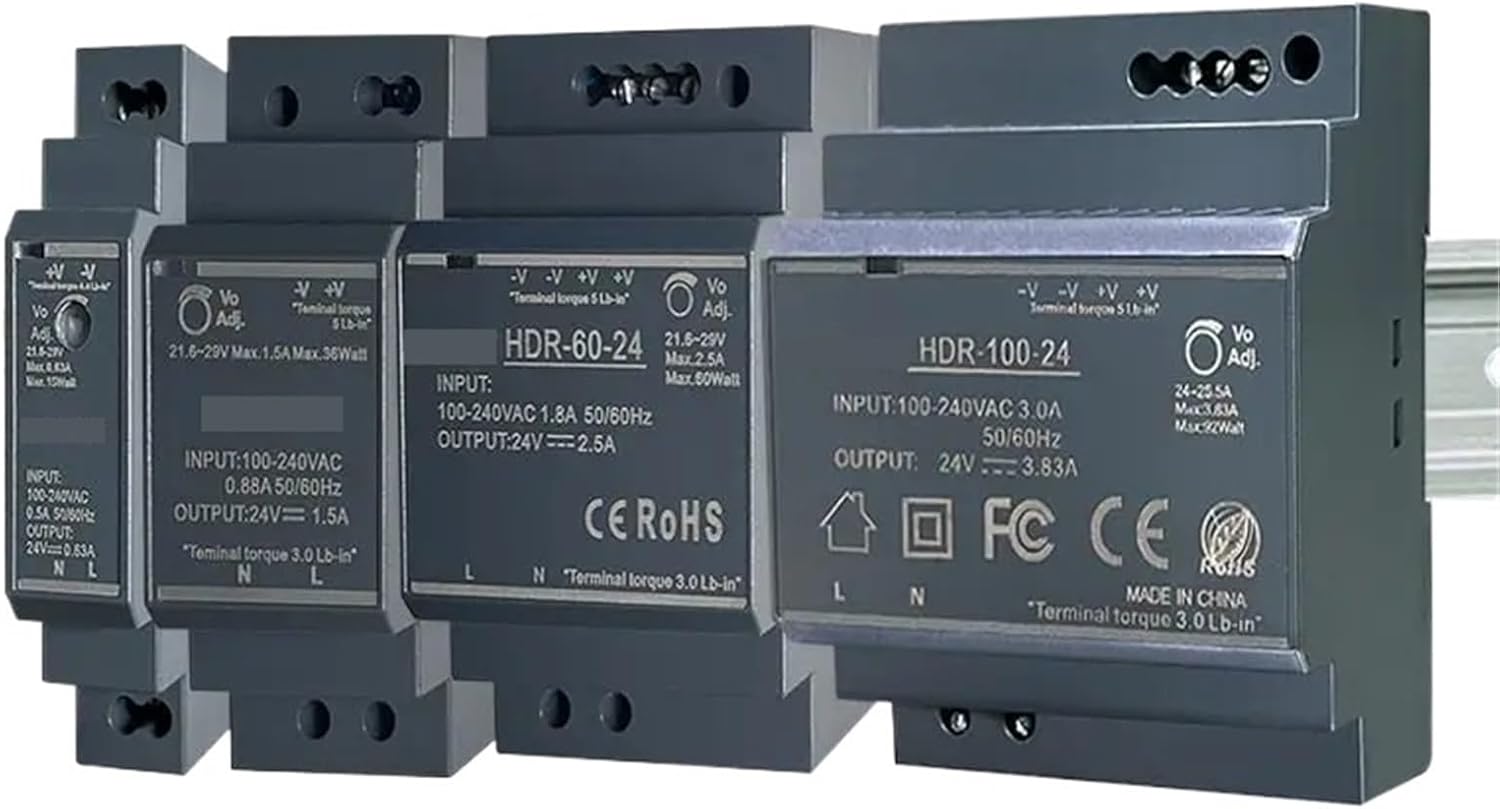 Ultrathin Switching Power Supply HDR 15W 30W 60W 100W 150W 12V 24V Rail Type Transformer(HDR-60-12V 5A)