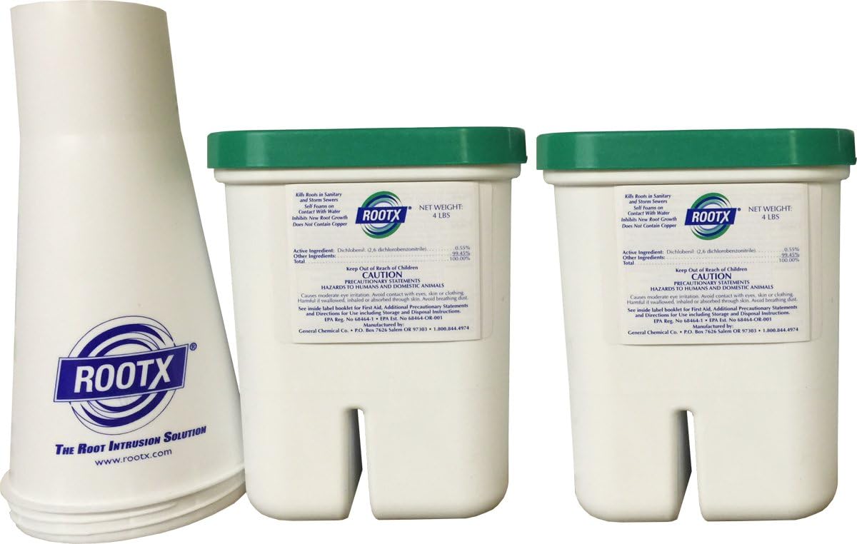 RootX - The Root Intrusion Solution Kit - Two 4 Pound Containers Plus Funnel - Bundle 3 Items