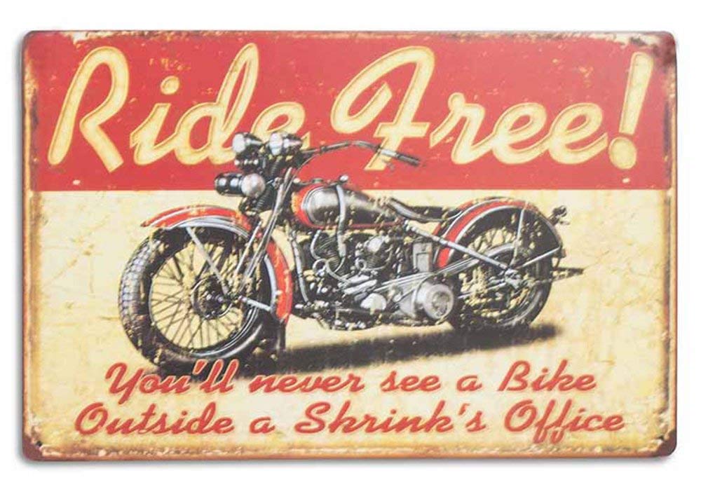Art Street Metal Tin Sign Ride Free! Tin Metal Plate - Galvanised Iron With Printed Top!,Decorative Tin Signs for Cafe Beer Bar -8x12 Inches-image-27
