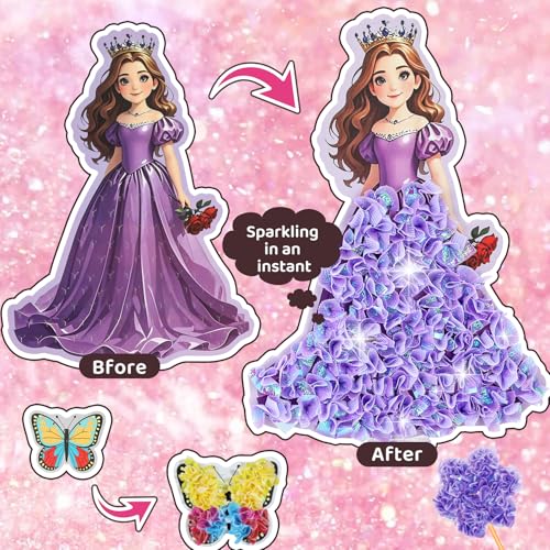 image for R RUCKERCO Poke Art Princess Kit Gift 10 Pcs Set,Crafts For Kids Ages 