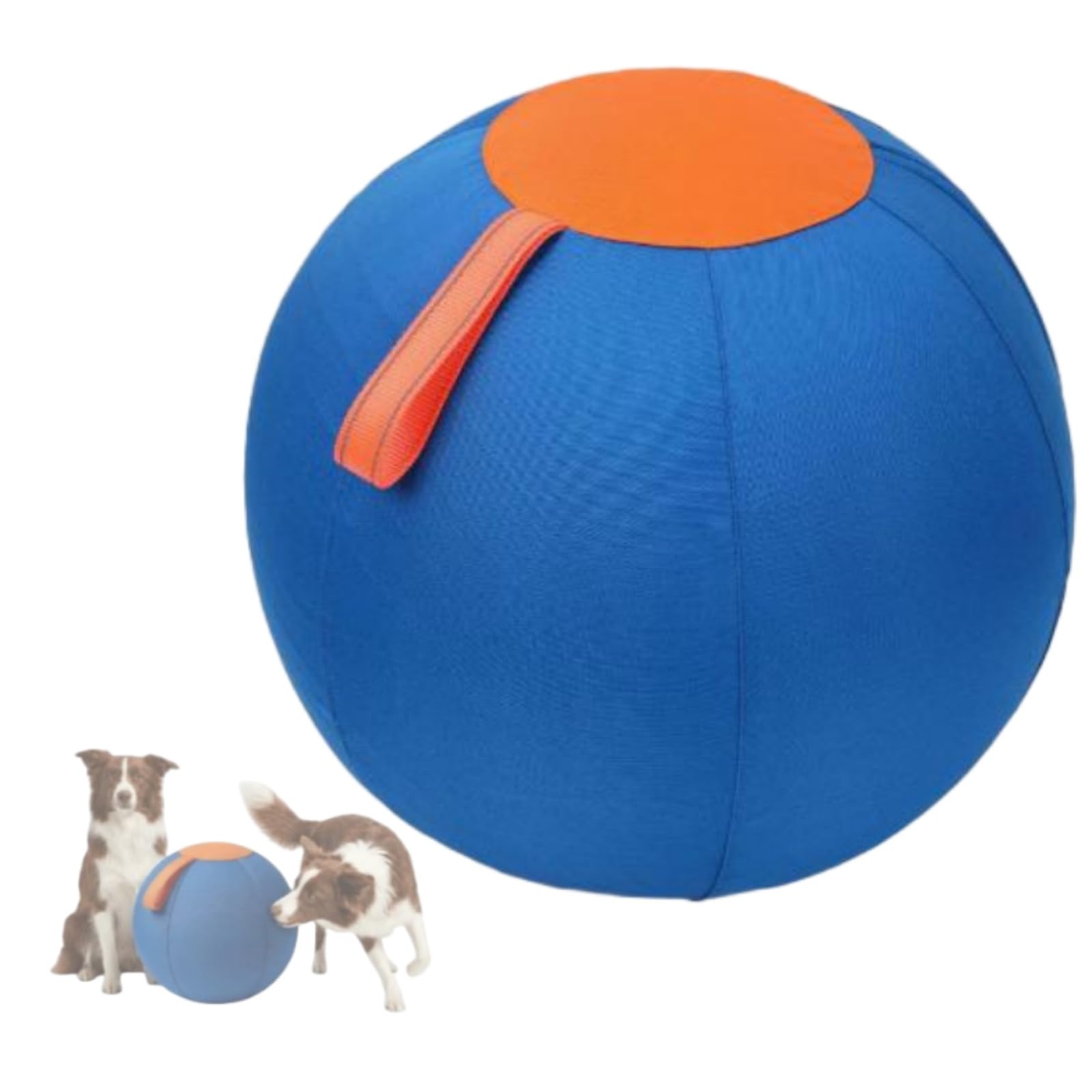 LentivaNorden Original Treibball, Treibball Für Hunde, Interaktives Hundeball für Innen und Außenbereich (Blau,L:65CM)