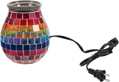 Miniatura 1 de Uonlytech Patrón de cera quemador de fusión Bandera USA Tarta de cera derretida decorativa eléctrica casera de cristal americano vela aceite