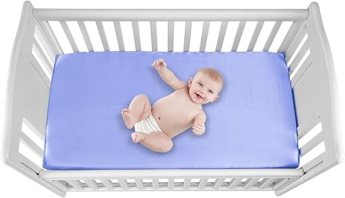 Miniatura 108 de Sábanas de cuna de bebé para niños y niñas, paquete de 2 sábanas ajustables para cuna estándar y colchón de niño pequeño, sábana de microfibra suave