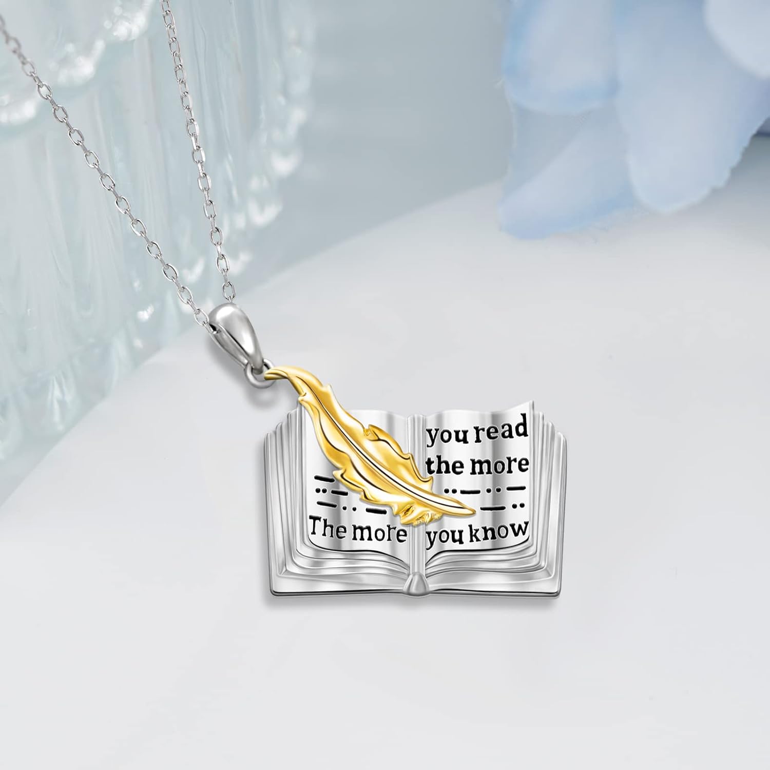 Italian Horn/Sword/Lotus/Mountain/Book/Key Necklace for Women Sterling Silver Gold Crown Necklace Gold Jewelry for Women