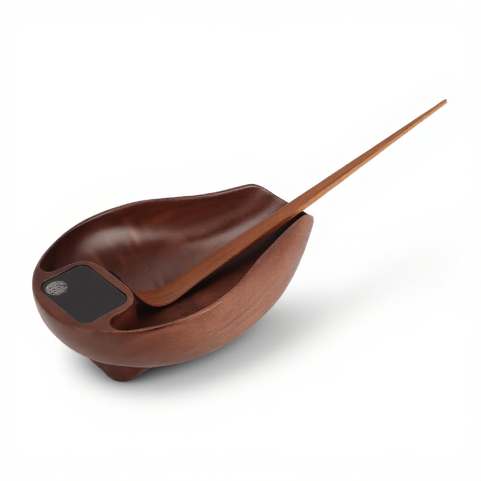 Báscula de té de Madera, Báscula de Cocina Digital de Alta Precisión de 0,1 G y 0,01 Oz, Recargable de 0,3 a 200 G para Preparar café e Ingredientes para Hornear