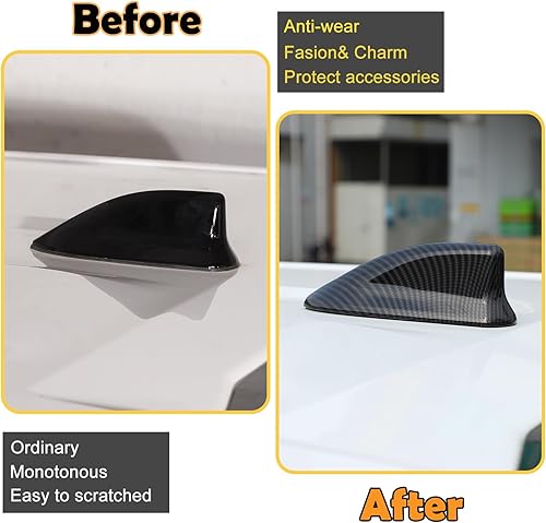 Miniatura 2 de Cubierta de antena de aleta de tiburón para automóvil compatible con Toyota Tundra 2022-2023, calcomanía de base de señal de radio, borde de