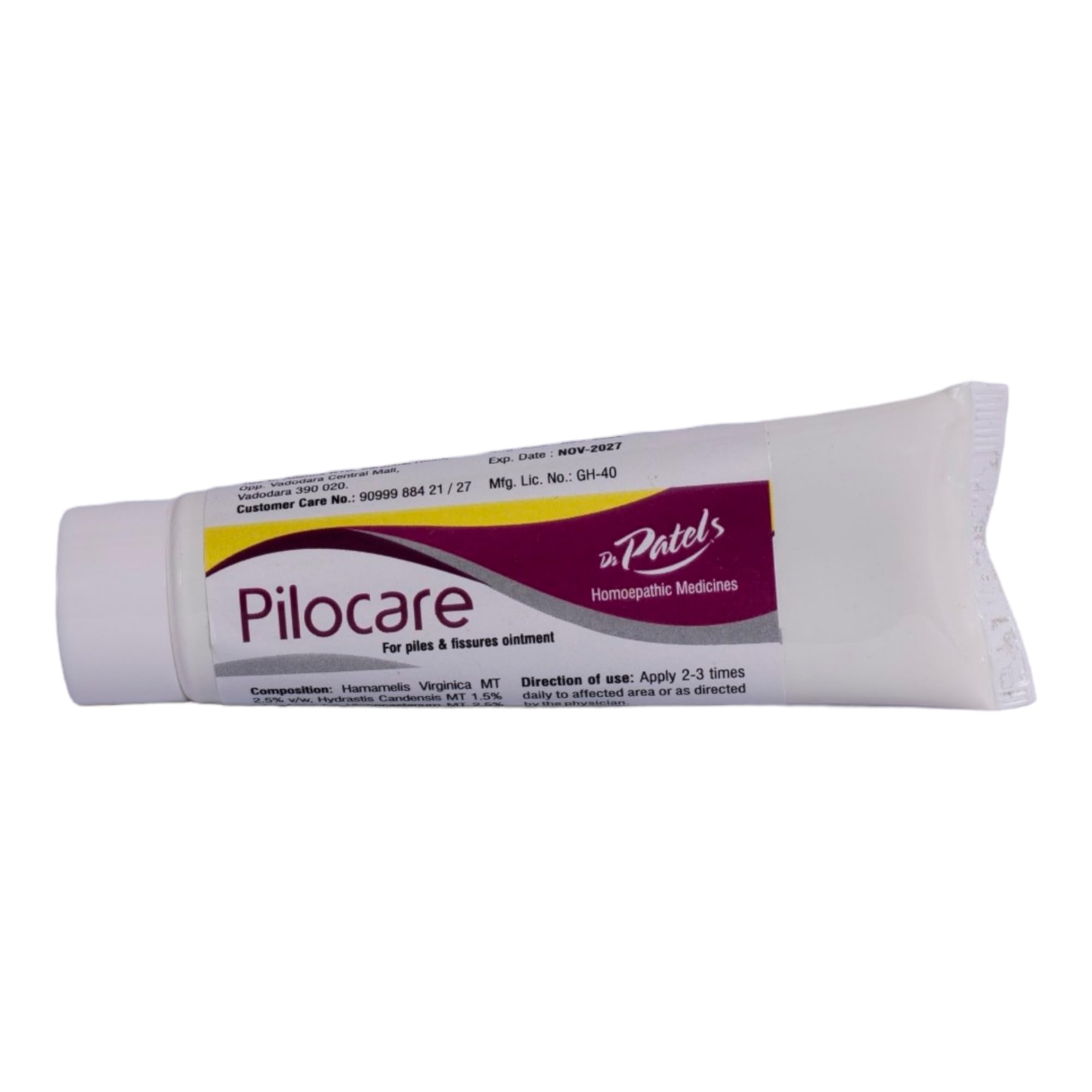 Dr Patels Homeopathic Pilocare Ointment - Natural Relief Cream for Piles, Fissures & Associated Pains - 25gms (Pack of 1) (B0D3WYZ11J) Amazon Price History, Amazon Price Tracker