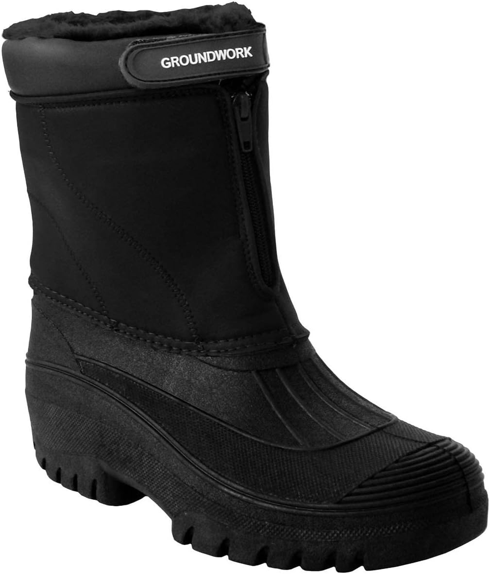 Groundwork LS88 Womens Muckers Mukker Stable Winter Waterproof Lined Snow Boots Thermal Fur Fleece Lined Shoe