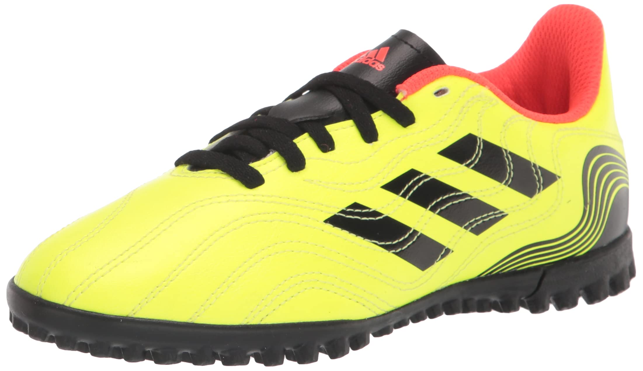 adidas Copa Sense.4 Turf Soccer Shoe, Team Solar Yellow/Black/Solar Red, 6 US Unisex Big Kid
