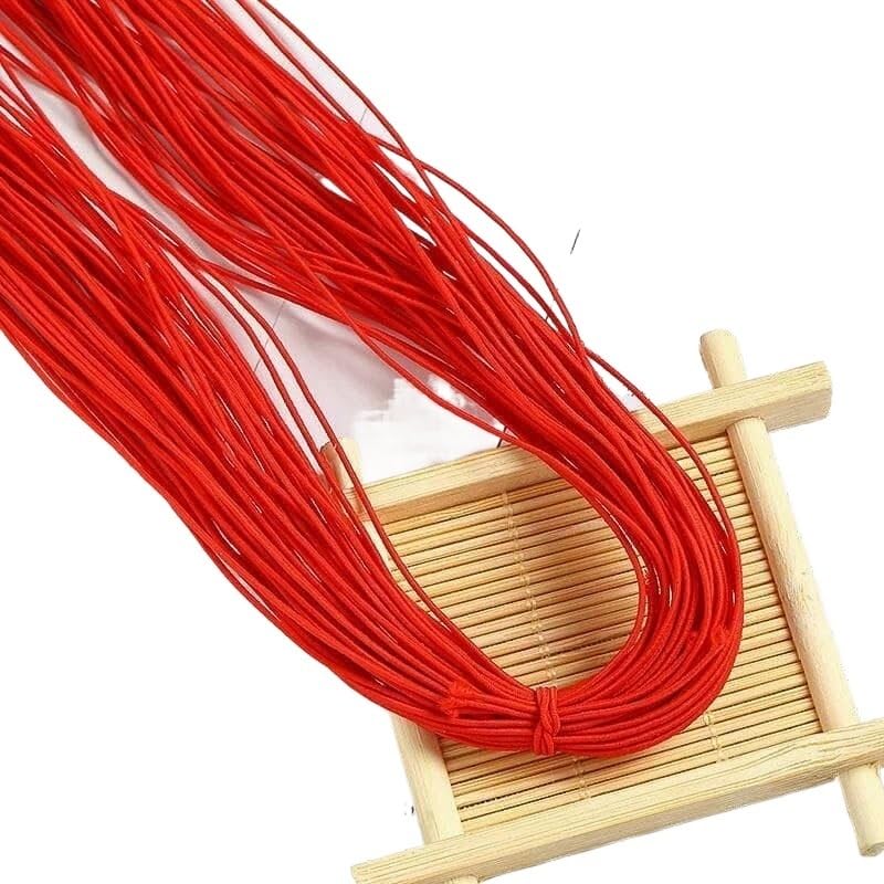Elastyczny sznurek, Elastyczny sznurek okrągły 1,5 mm, wielokolorowy, 5-10 metrów, akcesoria do szycia DIY(Bright red 1.5mm,10meters)