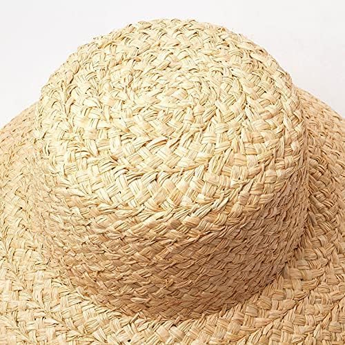 Sombreros de playa hechos a mano para mujer, estilo retro, plano, de ala grande, sombrero de paja para mujer, para exteriores, sol, playa, verano
