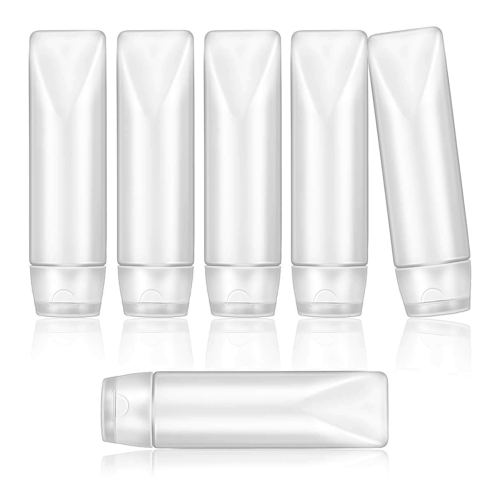 6 Pcs 1 oz Travel Bottles Empty Refillable Toothpaste Tubes Leak Proof Empty Squeeze Tubes Travel Toothpaste Container for Toiletries BPA Free Refillable Tube Squeeze Bottle PE Travel-Size Bottles-image-36